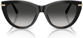 Tiffany & Co. 55mm Cat Eye Sunglasses in Black /Grey Gradient at Nordstrom