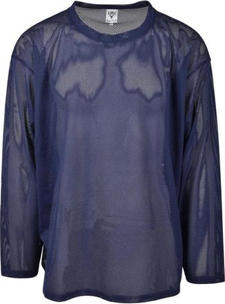 South2 West8 Blue Mesh Polyester T-Shirt