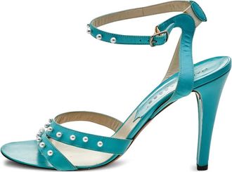 Marc Jacobs Pre-owned 105mm pearl-embellished stiletto sandals - Blue