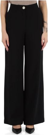 A|X Armani Exchange Wijde Pijp Vloeibare Stof Broek - Dames - Wijde Broeken - Zwart - XS - Polyester - Broeken