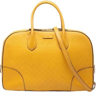 Gucci Pre-owned Weekend Bags, female, Yellow, Size: ONE SIZE Pre-owned Weekend Bag