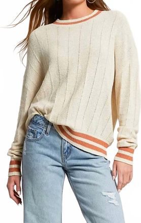 Billabong Womens Classic Days Long Sleeve Sweater In White Cap