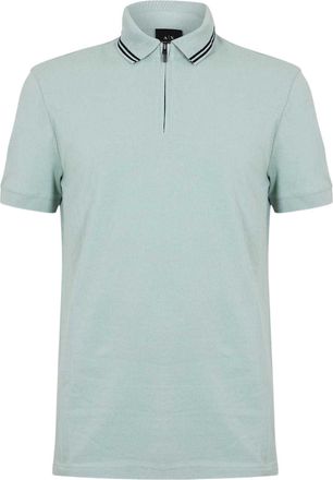 A|X Armani Exchange Heren polo (Aqua Grijs)