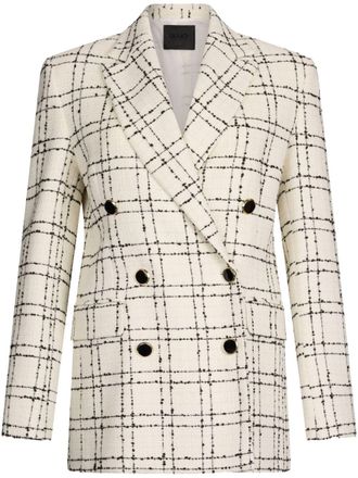 Liu Jo Geruite blazer - Wit