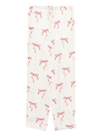 Forte_Forte broek met trekkoord en print