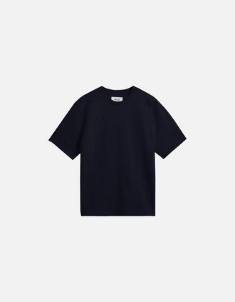 Wax London Mens Wax London Dean Jolt Slub T-Shirt - Navy - Size: 42