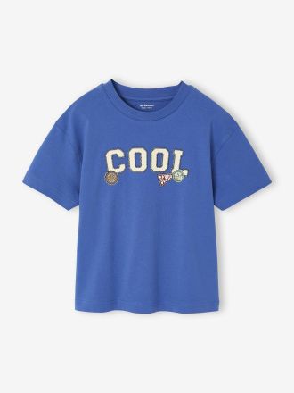 Vertbaudet Jungen T-Shirt mit Print und Baumwolle blau