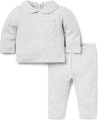 Janie and Jack Baby Quilted Matching Set in Grey at Nordstrom, Size Newborn
