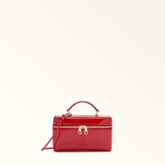 Furla Camelia Mini Bag Rosso Red Patent Leather Woman
