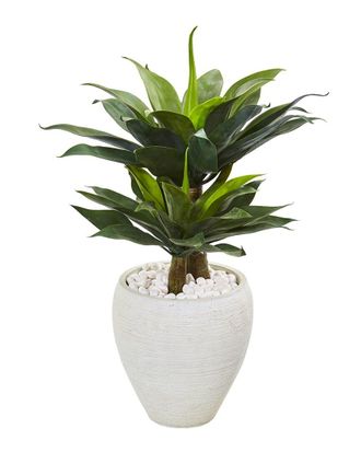 Nearly Natural 33In Double Agave Succulent Artificial Plant In Planter