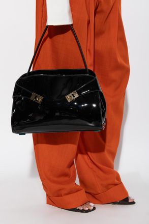Ferragamo Hug Bag, Womens, Black
