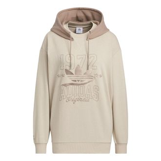 adidas (WMNS) adidas originals Sportswear Hoodie Logo Beige IW9412