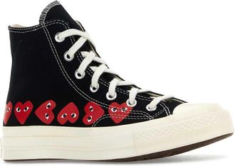 Comme Des Gar&ccedil;ons Womens High-Top Sneaker Black Fabric