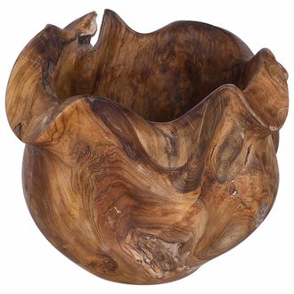 vidaXL Frutero Jepara Marr&oacute;n Teca &Oslash; 35 Cm Madera De Teca Maciza Vidaxl