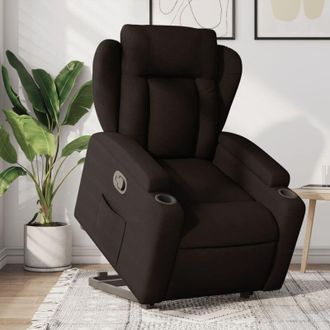 vidaXL Vidaxl - Sill&oacute;n Reclinable Elevable Tela Marr&oacute;n Oscuro