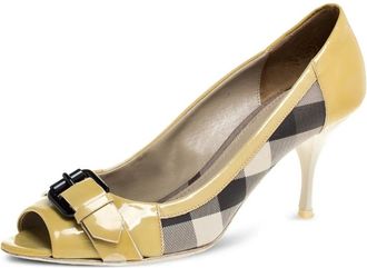 Burberry Pumps Nova Check 80mm - Giallo
