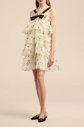 Rebecca Taylor Cherry Tiered Organza Dress