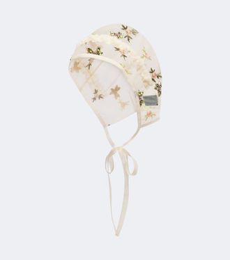 Simone Rocha Cappuccio con ricamo floreale