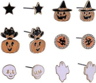 Hallmark Halloween 6pk Festive Stud Earrings in Orange at Nordstrom