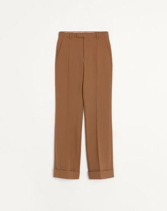 Valentino Nylon Cuffed Gabardine Trousers Man NUT 46