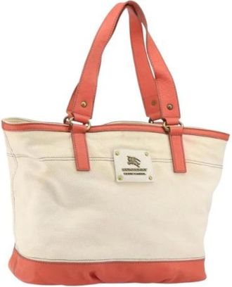 Burberry Pre-owned Tote Bags, female, Beige, Size: ONE SIZE Pre-owned Tote Bag