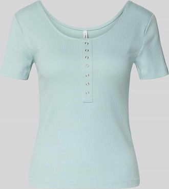 Only Slim Fit T-Shirt aus Baumwoll-Mix Modell SIMPLE in Schilf, Gr&ouml;&szlig;e XL