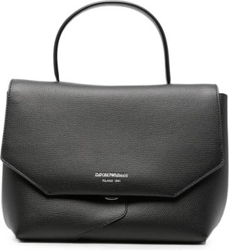 Emporio Armani 1981 Top Handle Bag - Dames - Handtassen - Zwart - ONE Size - Leer - Tassen