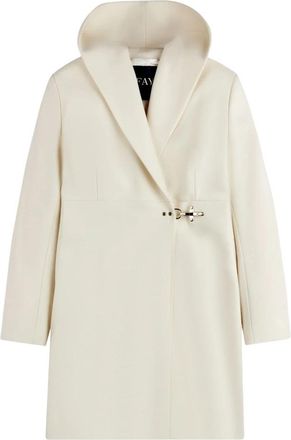Fay Jas met capuchon en haaksluiting - Dames - Mantel - Beige - M - Wol - Jassen