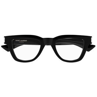 Saint Laurent Eyewear Sl 789 Jacques Opt001-black-crystal-transparent