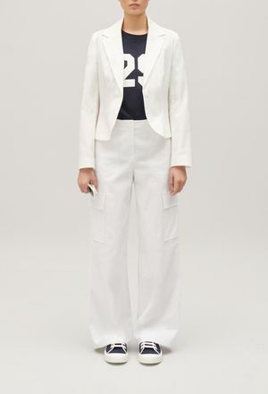 Claudie Pierlot Veste tailleur cintr&eacute;e blanche