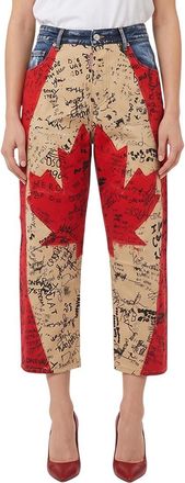 Dsquared2 Red Straight High Rise Jeans