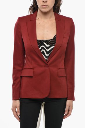Stella McCartney Blazer in Lana con Revers a Lancia Stella McCartney