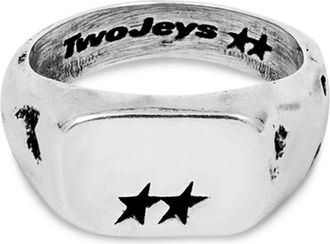 TwoJeys Langwerpige Ring - unisex - Ringen - Grijs - 55 MM - Accessoires