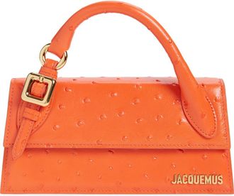 Jacquemus The Long Chiquito Embossed Leather Top Handle Bag in Red Orange 477 at Nordstrom