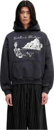 Rhude Montenegro Morada Hoodie - Heren - Hoodies - Zwart - M - Katoen - Hoodies & sweatvesten