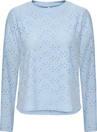 Only Langarmshirt ONLY ONLSMILLA LIFE L/S TOP JRS, Damen, Gr. XL, soft chambray, Jersey, Obermaterial: 95% Polyester, 5% Elasthan, unifarben, regular fit P