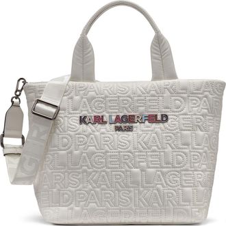 Karl Lagerfeld Voyage Med Tote in White Multi at Nordstrom