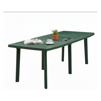 Dmora Dmora Table Rectangulaire Extensible, Avec 6 Pieds, Made In Italy, 144x90x72 Cm (ferm&eacute;), Couleur Vert