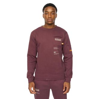 Duck and Cover Heren Applewood Sweatshirt (Raisin)