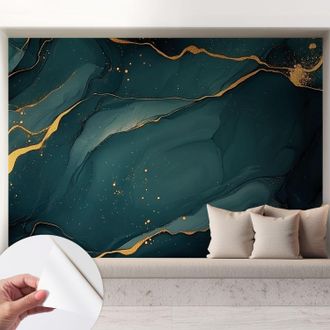 Tulup Fotomurale Adesivo - Parete Decorativa - Decorazione Casa - Stile Moderno Parete - Astrazione Blu Scuro 208x146 Cm