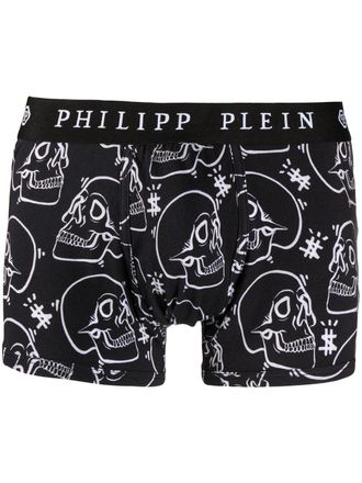 Philipp Plein Boxer Outline con stampa - Nero