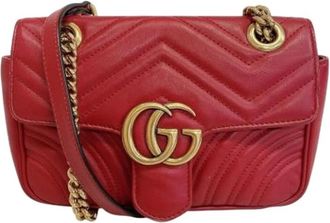 Gucci Pre-owned Cross Body Bags, female, Red, Size: ONE SIZE Pre-owned Vintage Shoulder Bag