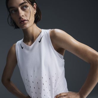 Nike Womens AeroSwift Dri-FIT ADV Running Singlet in White | FN2504-100