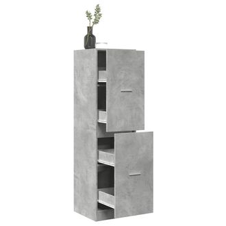Berkfield Home Apothecary Cabinet&not;Concrete Grey 40x41x144.5 cm Engineered Wood