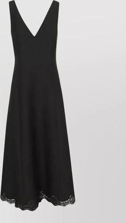 Valentino Garavani silk virgin wool midi dress
