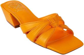 Vince Camuto Selaries Dress Sandals Orange Slip-On Square Toe HAWK408