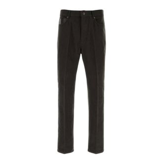 Ferragamo Pantal&oacute;n de Franela - Trousers - Hombre - Marr&oacute;n - L