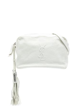 Saint Laurent 2017 Small Lambskin Monogram Lou Camera Bag crossbody bag - White
