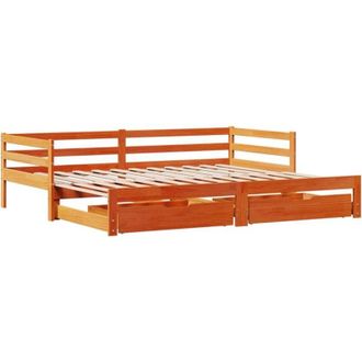 vidaXL Sof&aacute; Cama Nido Con Cajones Madera Maciza De Pino 90x200 Cm Vidaxl