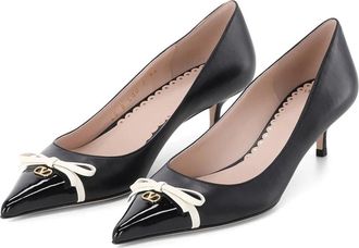 Valentino Pumps, female, Black, Size: 10 US VLogo Signature Patent Leather Pump